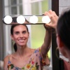 Kablosuz Parlak Banyo Stüdyo Makyaj Aynası Işığı Pilli Vantuzlu Taşınabilir 4 Led Ampul