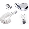 2 İn 1 Spiral Hortumlu Ayarlanabilir Hareketli Banyo Mutfak Lavabo Musluk Duş Başlığı