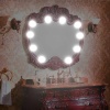 Nostalji Hollywood Tarzı 10lu Makyaj Masası Aynası Beyaz Led Işıklı Lamba Usb