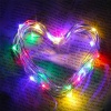 100 Ledli 10 Metre Buffer Pilli Renkli V Sarı Peri Led  Dekoratif Aydınlatma (8 Fonksiyonlu)
