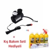 Air Mini Hava Kompresörü Basınç Göstergeli Araç Lastik Şişirme Ve Onton Araç Bakım Seti Hediyeli