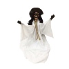 Beyaz Kostümlü Halloween Sensörlü Hareketli Titreşimli İskelet 45 Cm