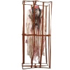 Ürpertici Scary Halloween Sesli Hareketli Sensörlü Beyaz Kuru Kafa Dekor 90 Cm