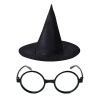 Harry Potter Büyücü Şapkası Ve Harry Potter Büyücü Gözlüğü Siyah Renk