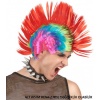 Mohican Mohawk Punk 70 Li Yıllar 80 Li Yıllar Peruğu Rainbow Peruk Kırmızı Saçaklı