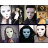 Beyaz Renk Hip Hop Anonim Jabbawockeez Maskesi 18x15 Cm