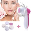 Pilli Yüz Cilt Temizleme Cihazı Siyah Nokta Peeling Fırça Seti Vücut Yüz Bakımı Masaj Aleti 5 İn 1