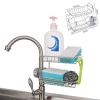 Paslanmaz Çelik İki Katlı Mutfak Ve Banyo Organizer Musluk Sabunluk Şampuanlık Rafı
