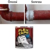 Güçlü Suya Dayanıklı Su Sızdırmaz Sıcak Soğuk Tamir Bandı Beyaz Flex Tape 1,5 Metre