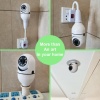 Wifi 360 Panoramik Ampul Kamera 1080p 2.4ghz Ve 5ghz İle Güvenlik Kamerası Çift Wifi 360 Derece Panoramik Görüntüleme Kablosuz Ev Gözetleme Kamerası Gece Görüş Çift Yönlü Ses Akıllı Hareket Alg