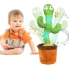 Dans Eden Kaktüs Müzikli Işıklı Saksı Peluş Oyuncak Cactus