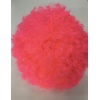 Neon Pembe Renk Kıvırcık Mega Boy Afro Bonus Peruk