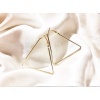 1 Çift Geometrik Halka Küpe Gold Kaplama Arkası Kapalı 6 Cm