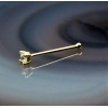 Gold Zirkon Taş 925 Ayar Gümüş Hızma