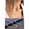 Gold Vip Seri İtalyan Çelik Kolye  55 cm -3mm  316L Çelik