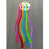 6 Lı Mandal Tokalı Rainbow Renkli Saç Tüyü Takma Postiş Saç Mandal