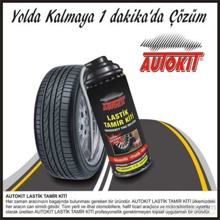 Autokıt Lastik Tamir Kiti 340 Gr (güvenilir-pratik-hızlı)