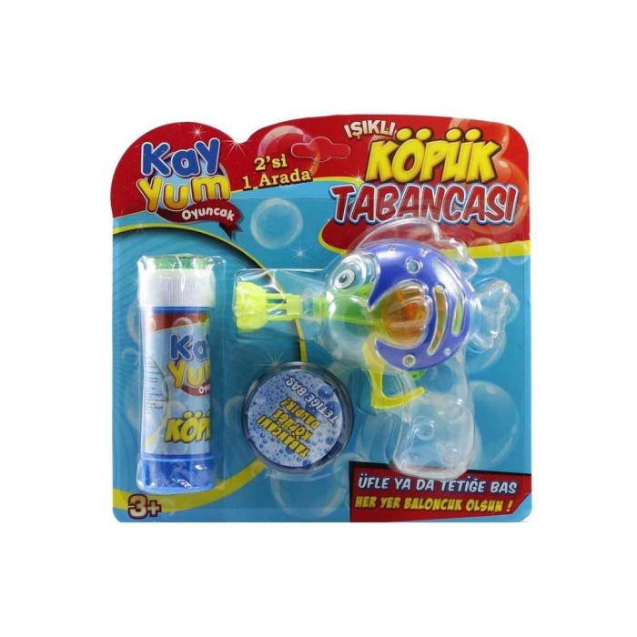 Kayyum Işıklı Köpük Tabancası 2si 1 Arada Balıklı Oyuncak