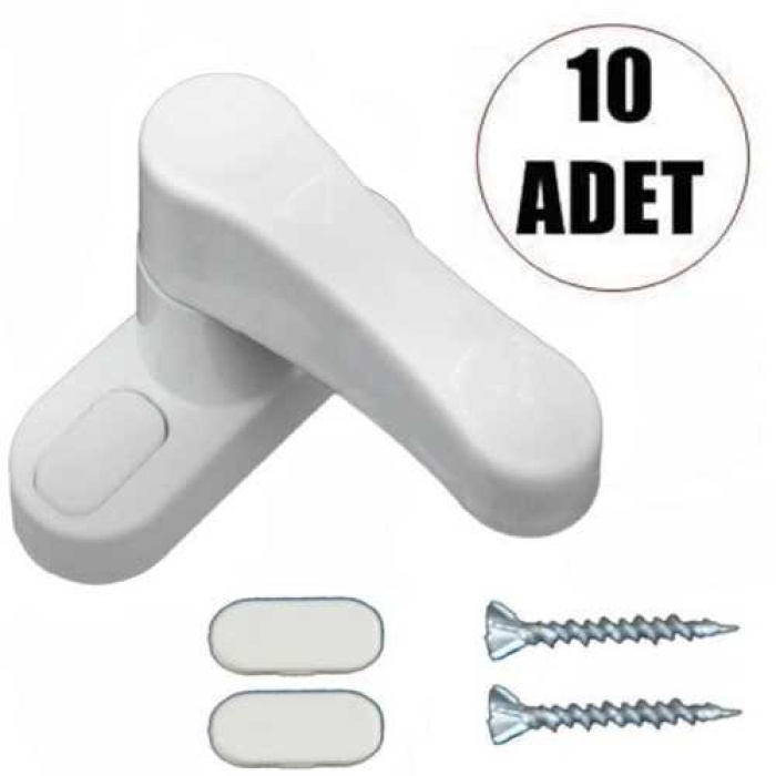 10 Adet Kapı Pencere Emniyet Kilidi Pimapen Pvciçin