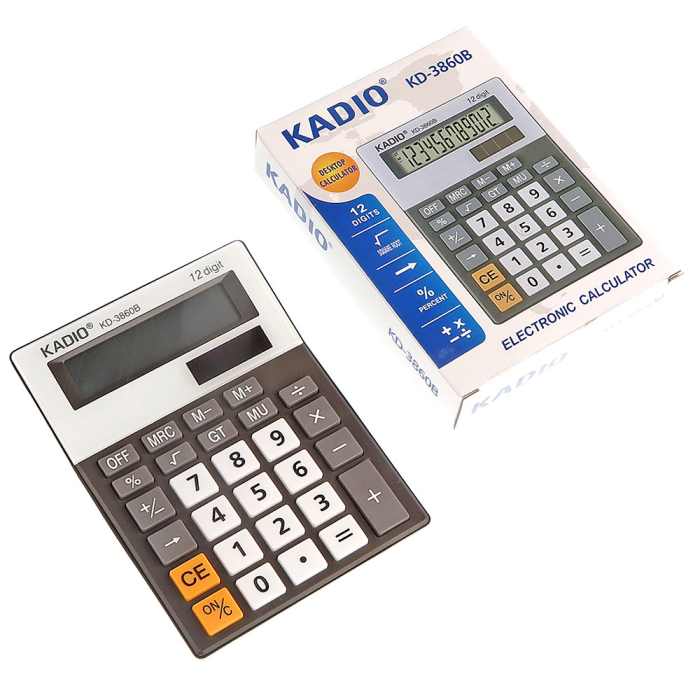 Kadıo Ofis Masaüstü Digital Hesap Makinesi Kd-3860b