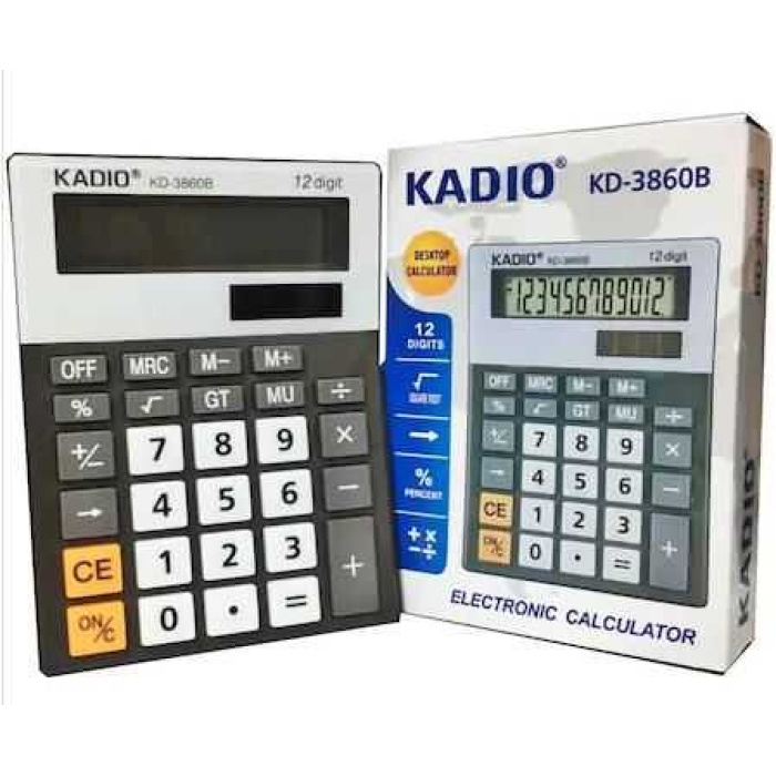 Kadıo Ofis Masaüstü Digital Hesap Makinesi Kd-3860b