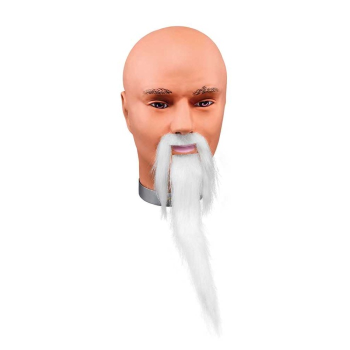 Kırçıllı Uzun Keçi Çin Sakalı Ve Bıyığı Beyaz Renk