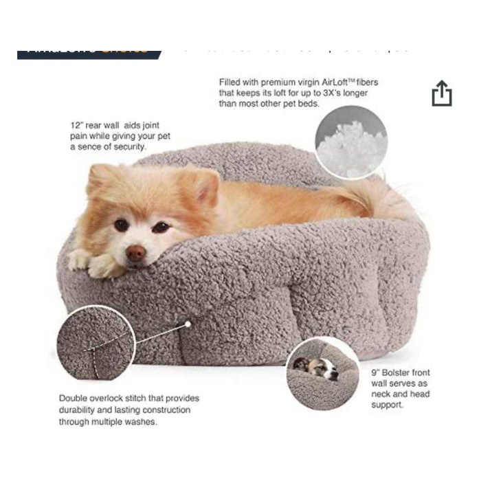 Yeni Stil Pet Kedi Köpek Yuvarlak Yatak Peluş Kedi Sıcak Yatak Tüylü Kedi Köpek Puf Koltuk Gri