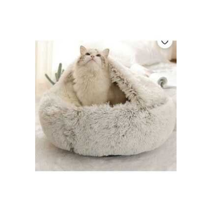 Yeni Stil Pet Kedi Köpek Yuvarlak Yatak Peluş Kedi Sıcak Yatak Tüylü Kedi Köpek Puf
