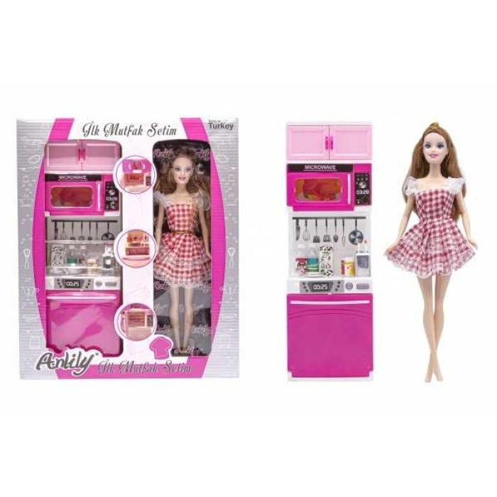 Anlily Bebekli Oyuncak İlk Mutfak Setim Eğlenceli Bulaşık Makinesi