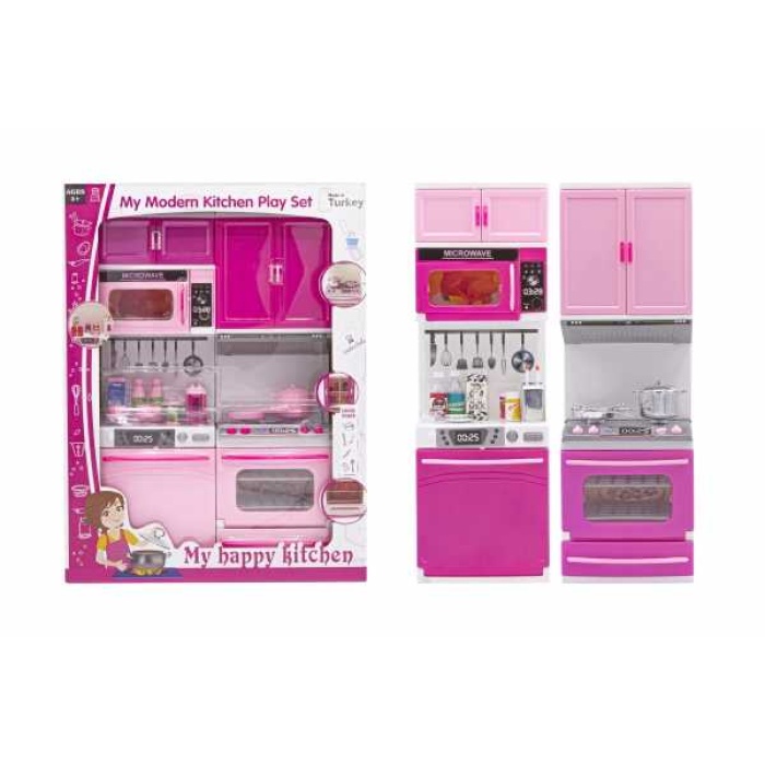 My Happy Bebeksiz 2li Oyuncak Bulaşık Makinesi Fırın Mutfak Seti