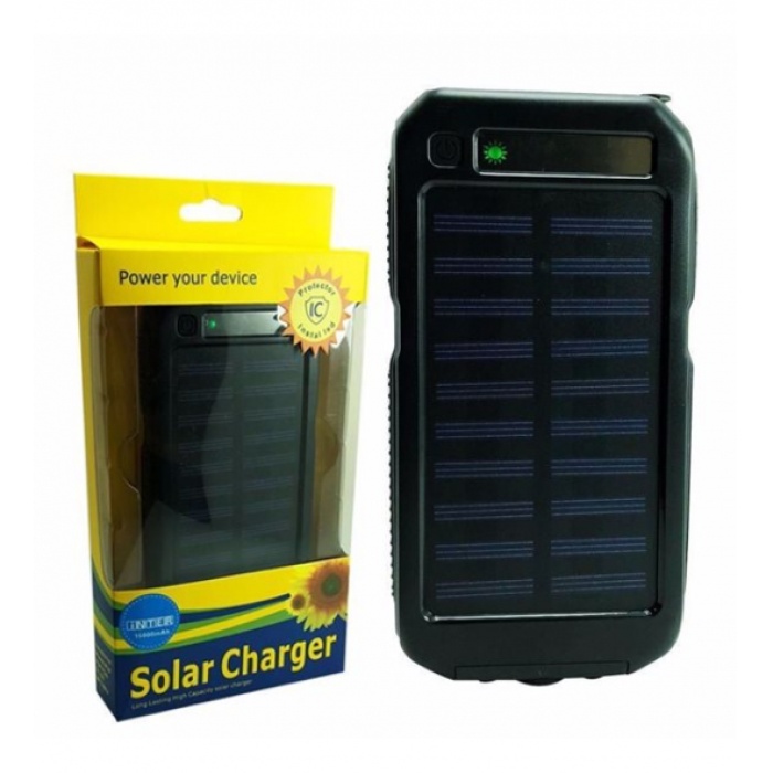 Güneş Enerjili Solar Taşınabilir Usb Girişli Şarj Cihazı Powerbank 15000 Mah