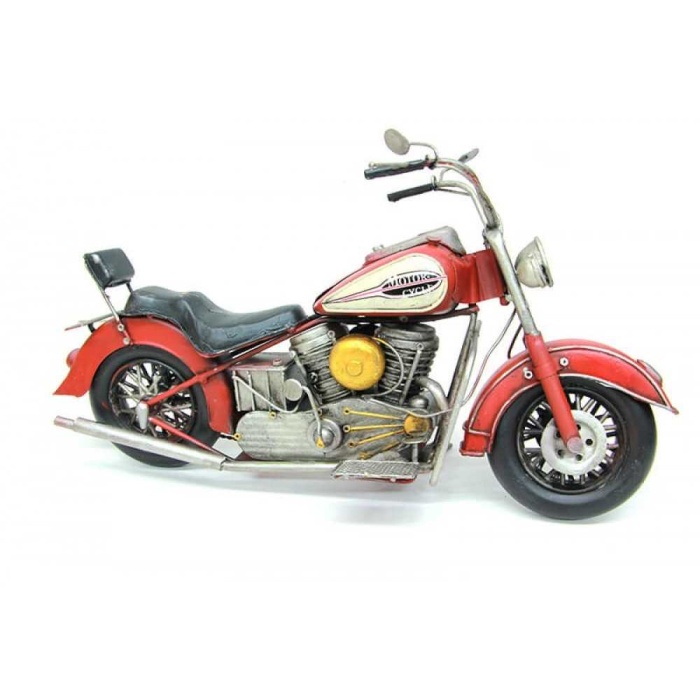 Dekoratif Vintage Tarz Metal Motosiklet