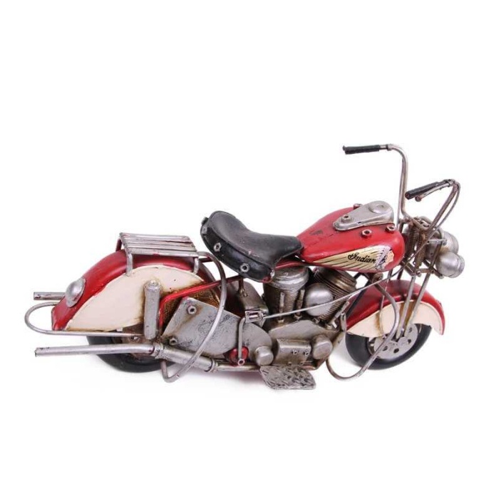 Nostaljik Vintage Tarz Dekoratif Metal Chopper Motosiklet