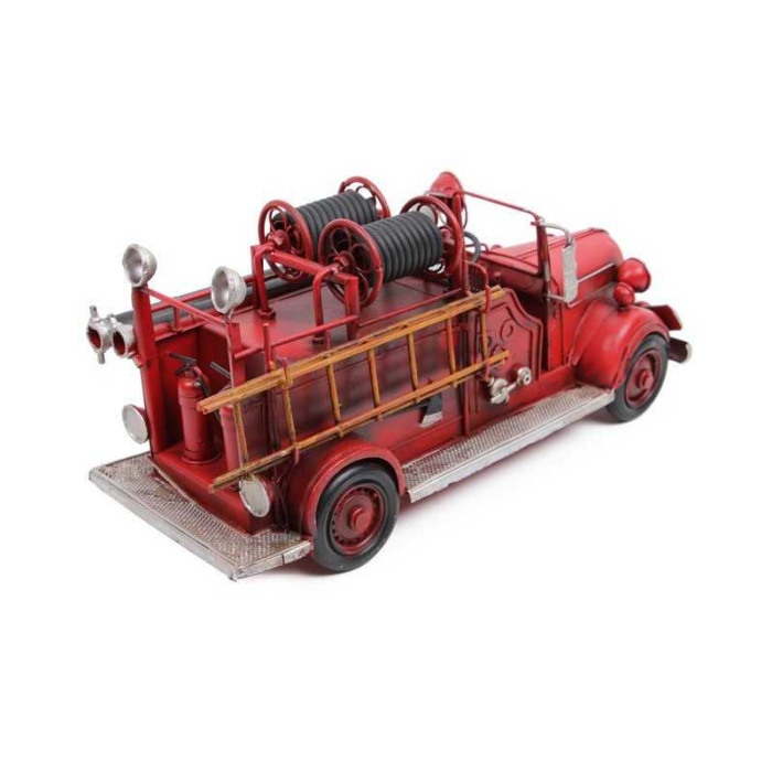 Nostaljik Vintage Dekoratif Metal Ford İtfaiye Arabası
