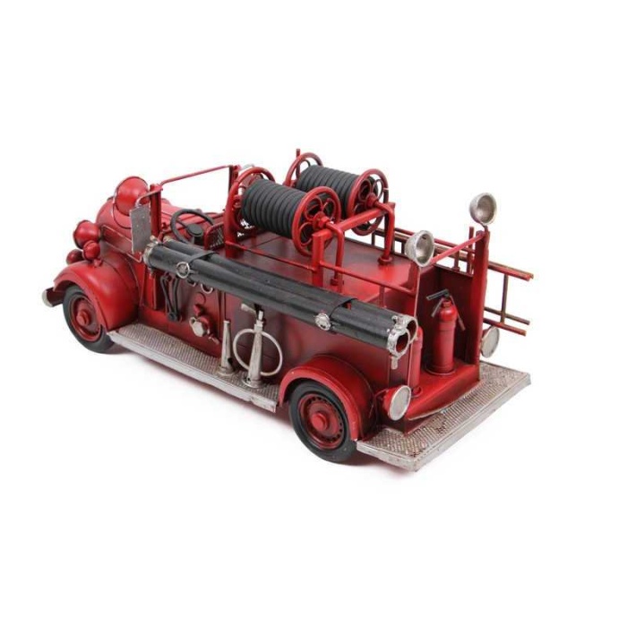 Nostaljik Vintage Dekoratif Metal Ford İtfaiye Arabası