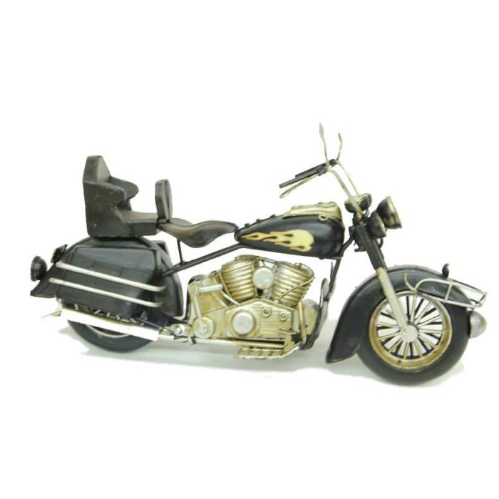 Nostaljik Vintage Eskitme Tarz Dekoratif Metal Chopper Motosiklet