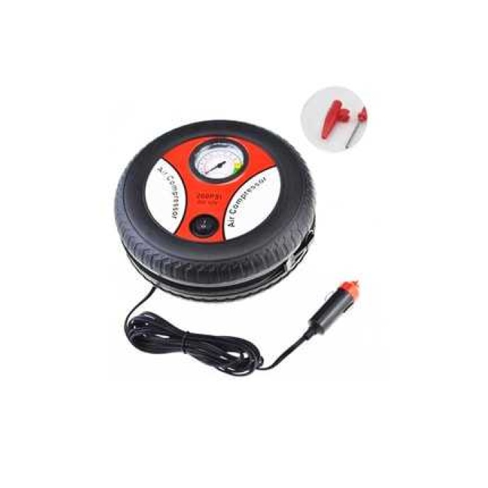 Tekerlek Şeklinde Taşınabilir Oto Lastik Şişirme Pompası Gizli Kablolu Mini Hava Kompresörü