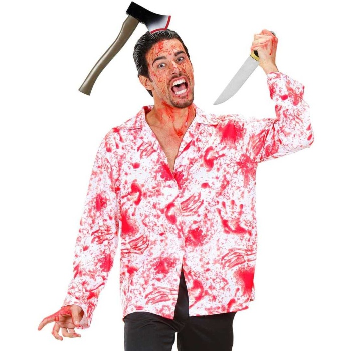 Kafaya Saplanmış Halloween Kanlı Balta Şaka Tacı