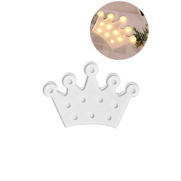 3d Dekoratif Pilli Kraliçe Tacı Model Led Masa Ve Gece Lambası