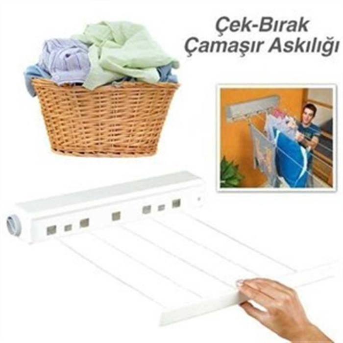 Pratik Portatif Yeni Nesil Çek As  kolay Askılık 4 İpli Askılık