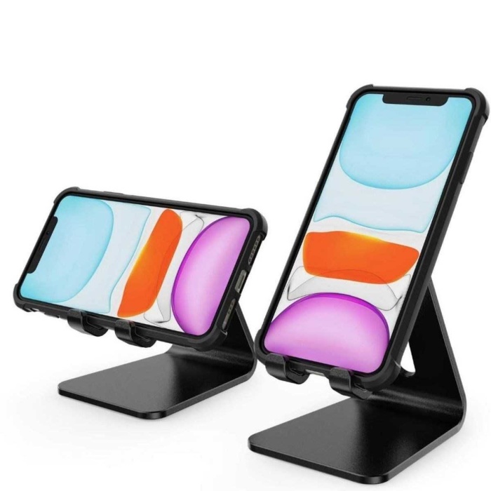 Siyah Aynalı Cep Telefonu Sabitleyici Stand Katlanabilir Ayarlanabilir Telefon Standı