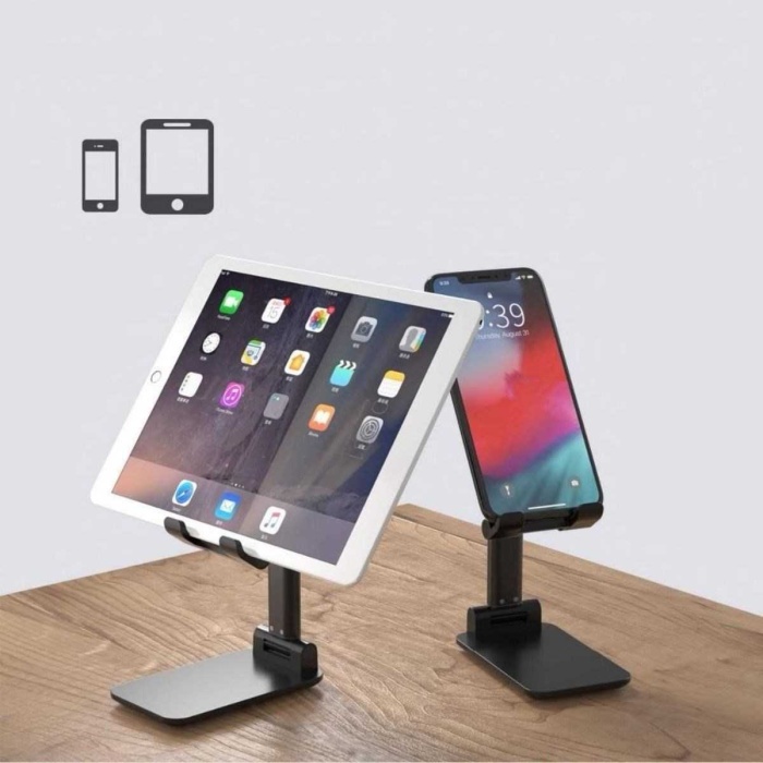 Siyah Aynalı Cep Telefonu Sabitleyici Stand Katlanabilir Ayarlanabilir Telefon Standı