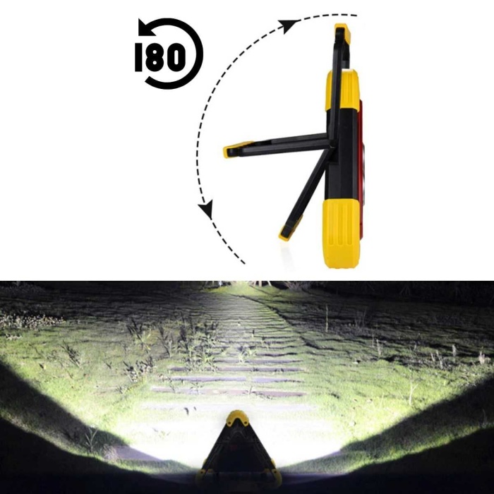 Işıklı İkaz Lambası Şarjlı Usb Kablolu Güneş Enerjili Çok Amaçlı Reflektör