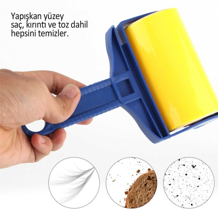 Yıkanabilir Tüy Ve Toz Temizleyici  Rulo Tüy Fırçası Aleti
