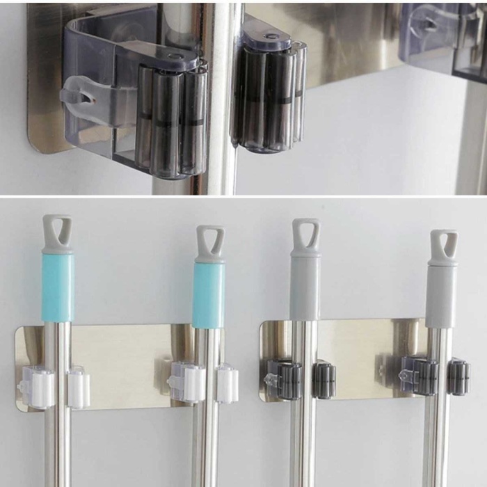 Buffer Pratik Organizer 4lü Yapışkanlı Fırça Paspas Mop Fırça Sabitleyici Ergonomik Alet Aparatı