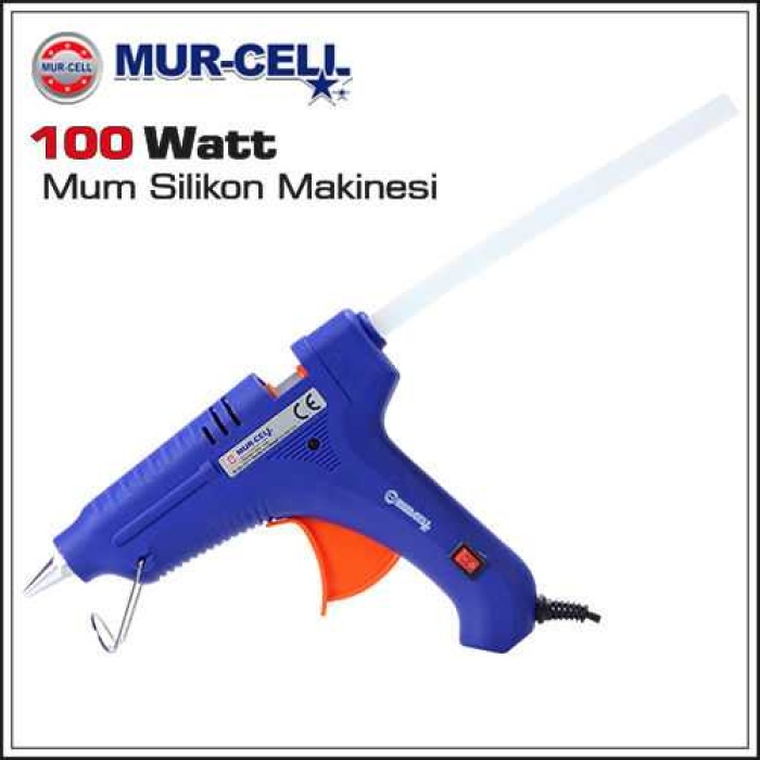 Murcell 60w Silikon Tabancası Mavi - Kelepçeli Slikon Tabancası