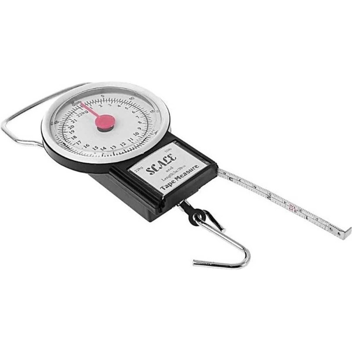 22 Kg/50lb Kancalı Tartı Aleti 1 Metre Mezuralı Askılı Balıkçı Terazisi