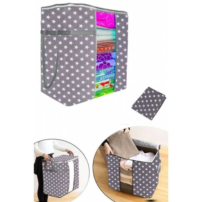 3lü Paket Maxi Boy Pencereli Hurç Çok Amaçlı Düzenleyici Saklama Kutusu 30x45x50 Cm