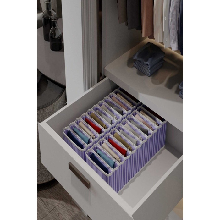 8 Bölmeli Dolap Ve Çekmece Içi Düzenleyici Akordiyon Organizer (1 Adet)