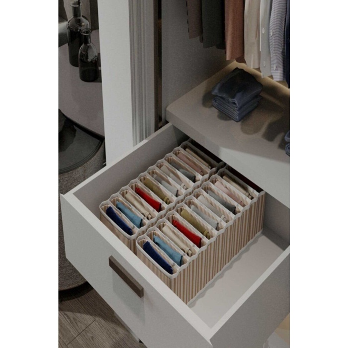 11 Bölmeli Dolap Ve Çekmece Içi Düzenleyici Akordiyon Organizer (1 Adet)